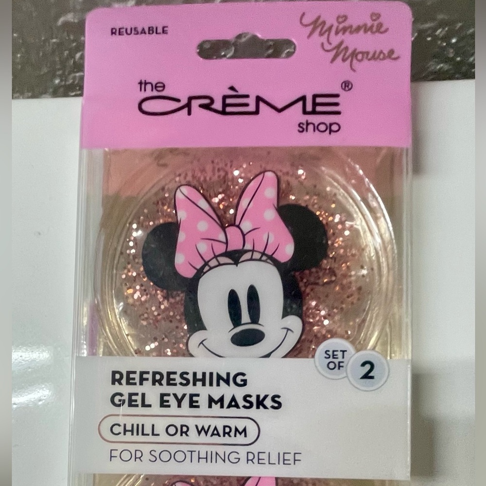 The Creme Shop Minnie Mouse Refreshing Reusable Gel Eye Masks Chill or Warm NIB